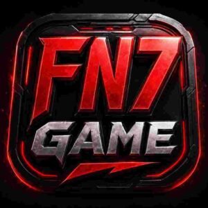 FN7 Game home screen showing the FN7 App interface and FN7 APK download information for Android users.